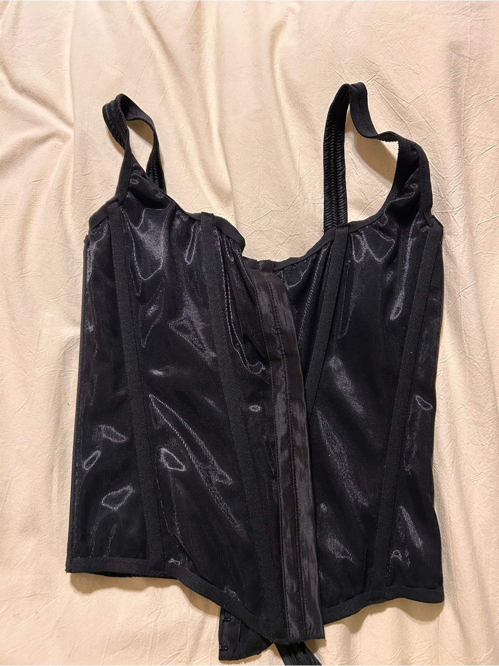 Victoria's Secret Black Mesh Corset Camisole